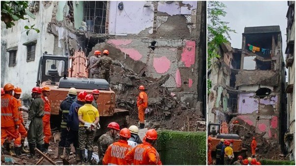 Residential Building Collapses Near Mumbai
