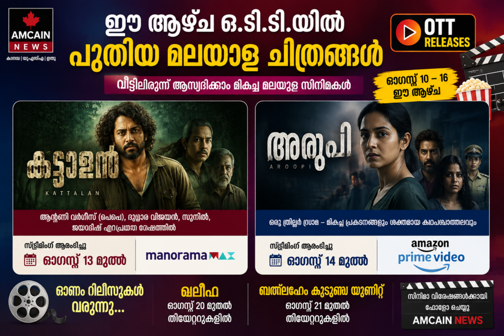 New Malayalam Cinema Releases This Week; Notable Movies on OTT