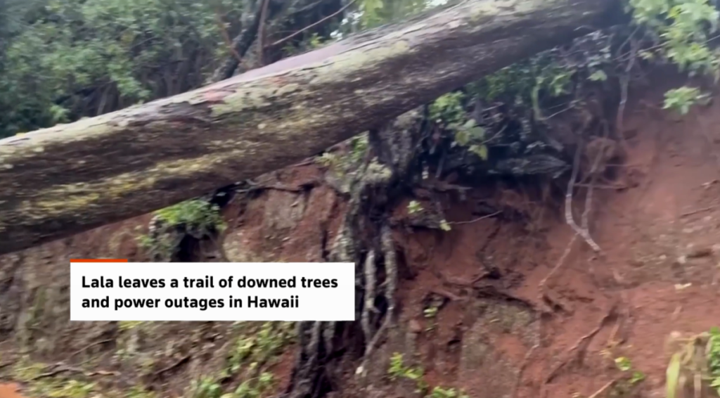 More than 180,000 without power in Hawaii, 100 homes damaged as Lala weakens to tropical storm