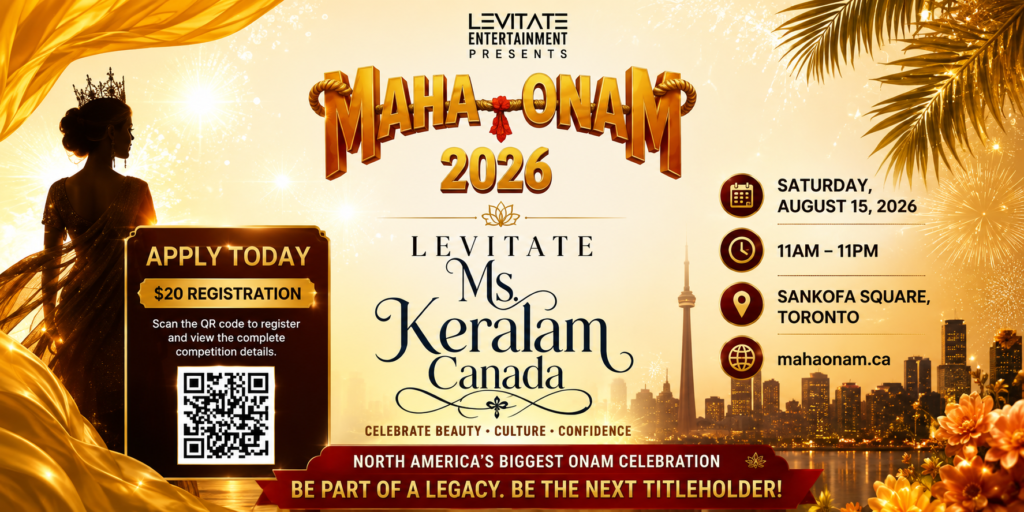 Miss Kerala Contest to Feature at Canada's 'Maha Onam'; Event Begins on August 15 in Toronto