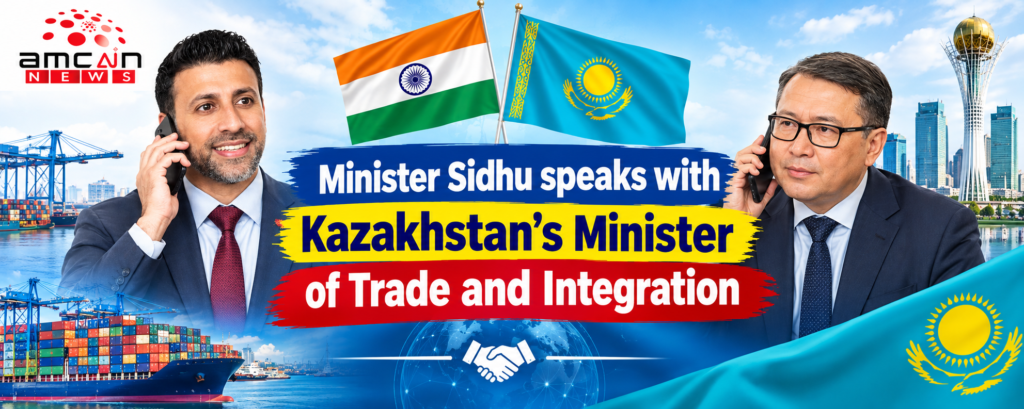 Minister Sidhu speaks with Kazakhstan’s Minister of Trade and Integration