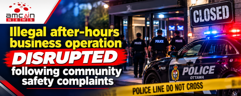 Illegal after-hours business operation disrupted following community safety complaints