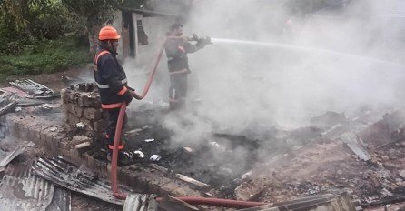 Husband burns down young woman's house in Kollam following a family dispute