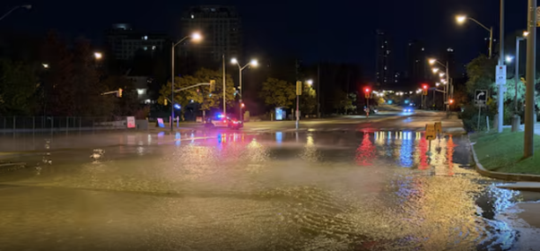 City crews repairing water main break in North York, roads closed