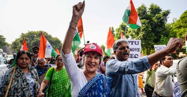 Protest Group Hits the Streets After Navratri; Police Deploy Central Forces Before Election Commission