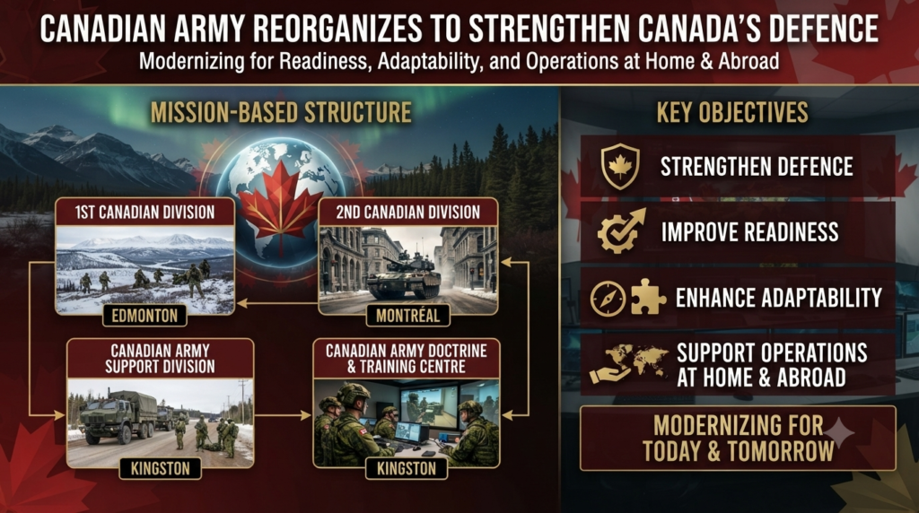 Canadian Army Reorganizes to Strengthen Canada’s Defence