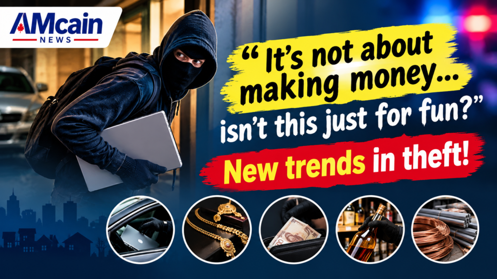 "It's not about making money... isn't this just for fun?": New trends in theft!